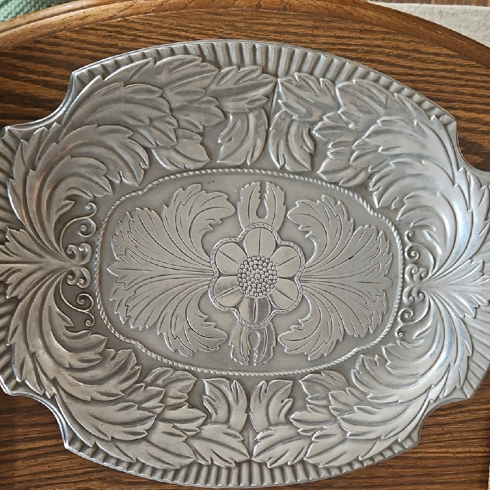 Elegant Silver Decorative Tray Wilton Company